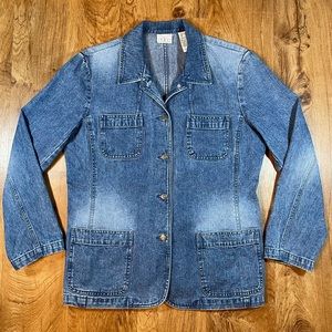 Vintage Women’s Denim Chore Coat Size XL Villager Sport by Liz Claiborne